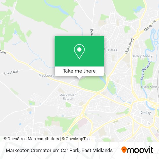 Markeaton Crematorium Car Park map