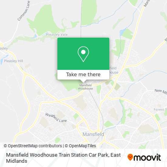 Mansfield Woodhouse Train Station Car Park map