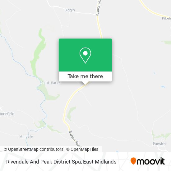 Rivendale And Peak District Spa map