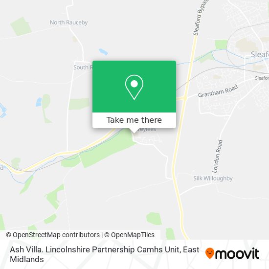 Ash Villa. Lincolnshire Partnership Camhs Unit map