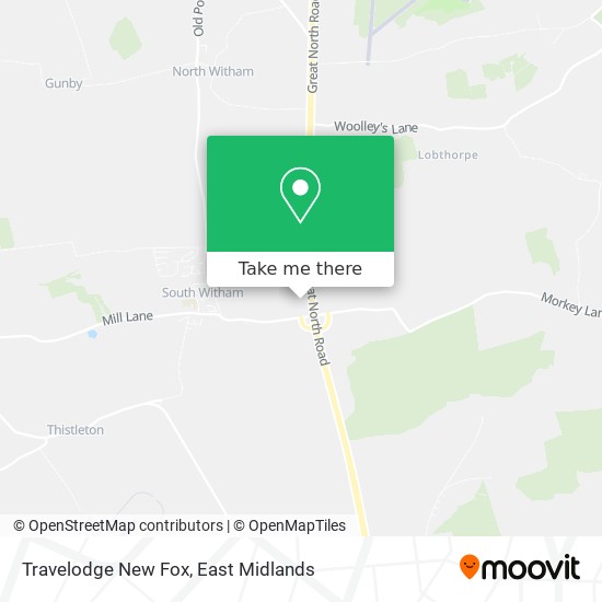 Travelodge New Fox map