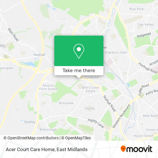 Acer Court Care Home map
