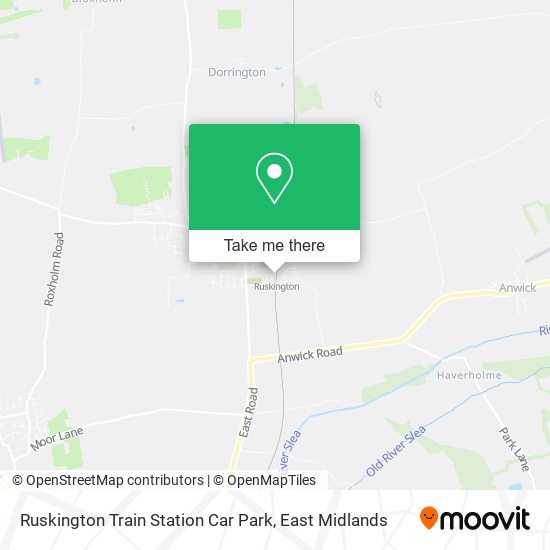 Ruskington Train Station Car Park map