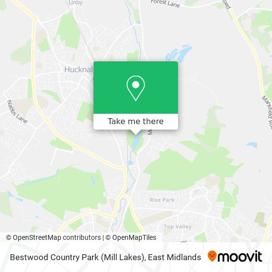 Bestwood Country Park (Mill Lakes) map