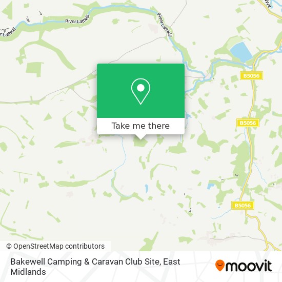 Bakewell Camping & Caravan Club Site map