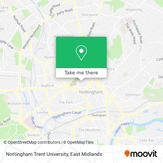 Nottingham Trent University map