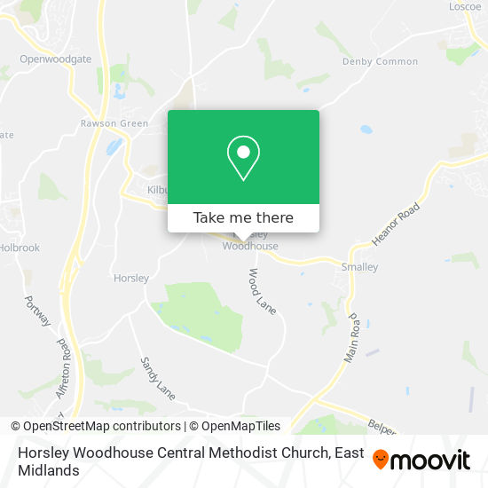Horsley Woodhouse Central Methodist Church map
