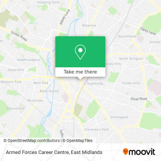 Armed Forces Career Centre map