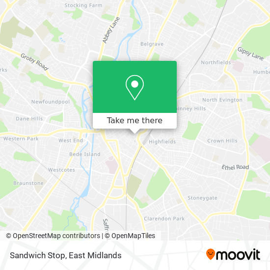 Sandwich Stop map