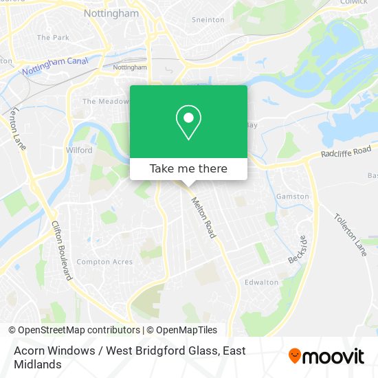 Acorn Windows / West Bridgford Glass map