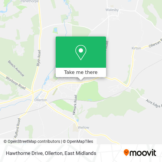 Hawthorne Drive, Ollerton map