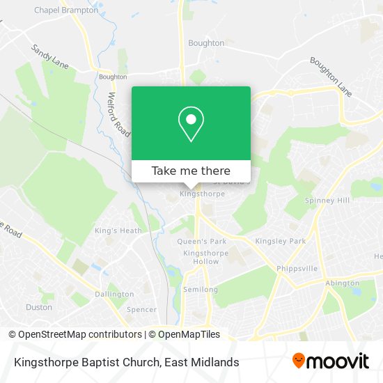 Kingsthorpe Baptist Church map