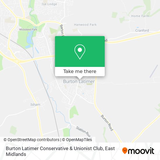 Burton Latimer Conservative & Unionist Club map
