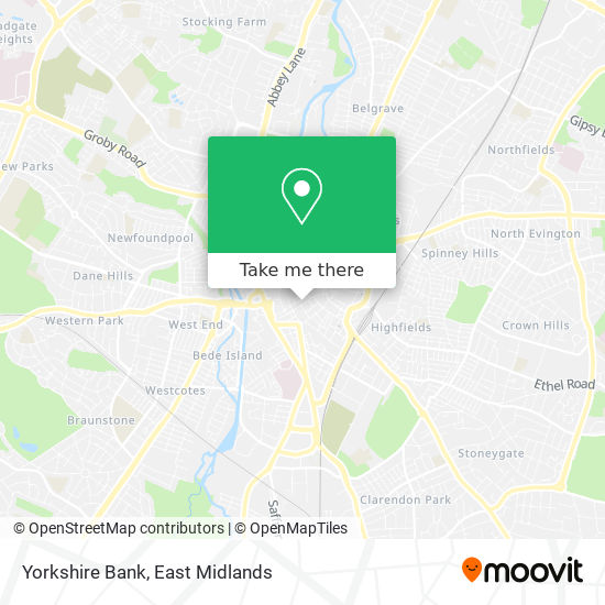 Yorkshire Bank map