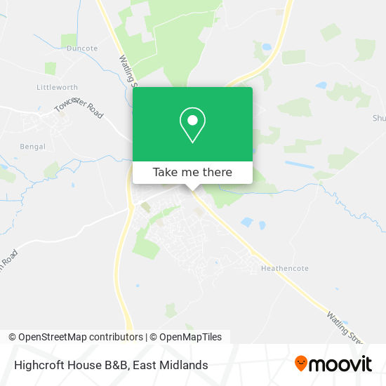 Highcroft House B&B map