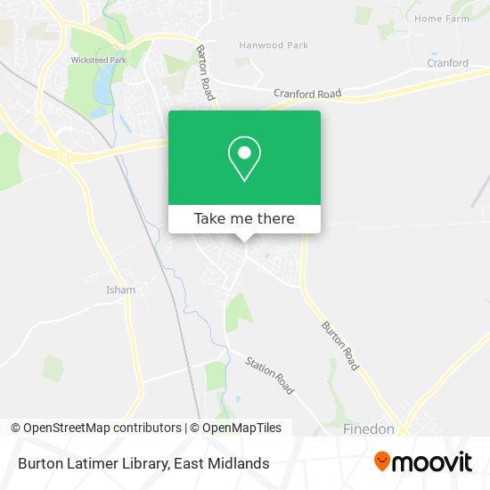 Burton Latimer Library map