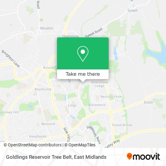 Goldlings Reservoir Tree Belt map