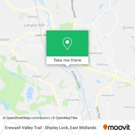 Erewash Valley Trail - Shipley Lock map