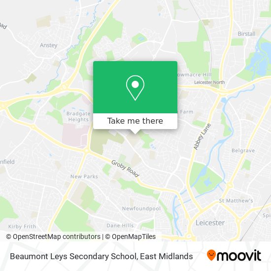 Beaumont Leys Secondary School map