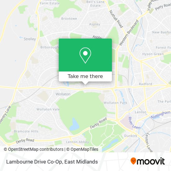 Lambourne Drive Co-Op map