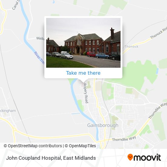 John Coupland Hospital map