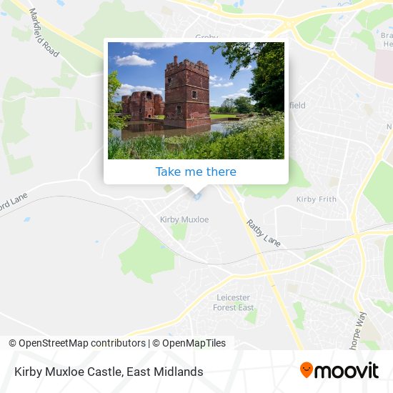 Kirby Muxloe Castle map