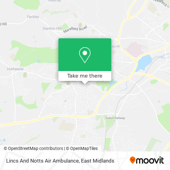 Lincs And Notts Air Ambulance map