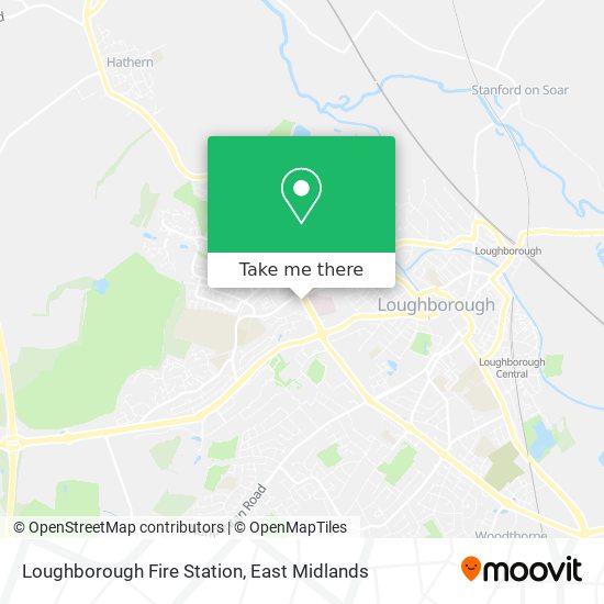 Loughborough Fire Station map
