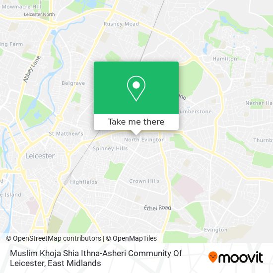 Muslim Khoja Shia Ithna-Asheri Community Of Leicester map