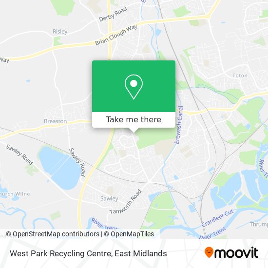 West Park Recycling Centre map