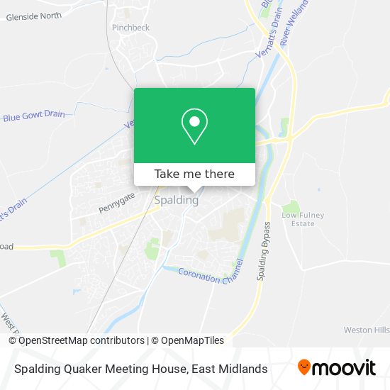 Spalding Quaker Meeting House map