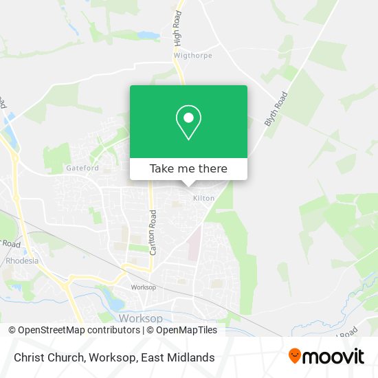 Christ Church, Worksop map