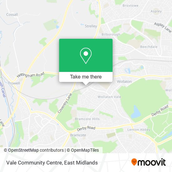 Vale Community Centre map
