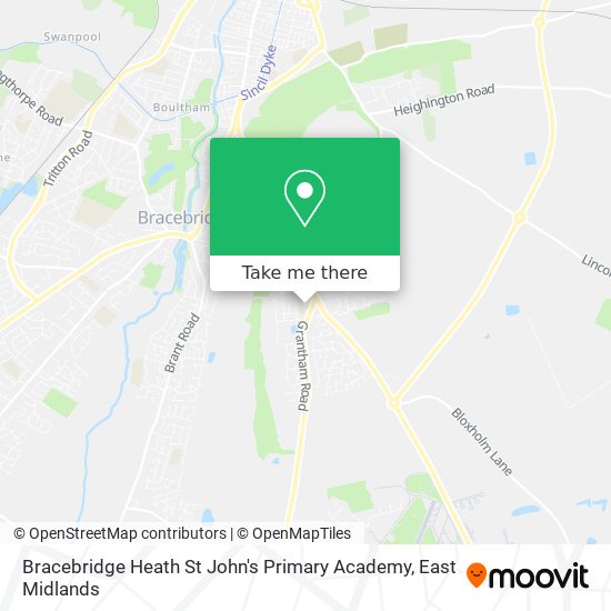 Bracebridge Heath St John's Primary Academy map