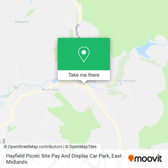 Hayfield Picnic Site Pay And Display Car Park map