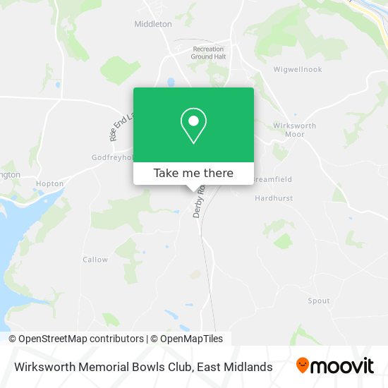 Wirksworth Memorial Bowls Club map