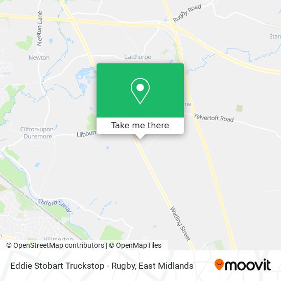 Eddie Stobart Truckstop - Rugby map