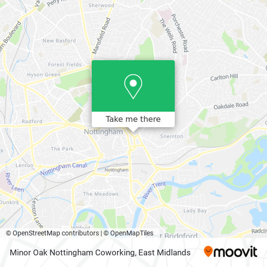 Minor Oak Nottingham Coworking map