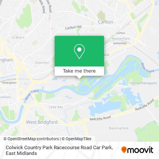 Colwick Country Park Racecourse Road Car Park map