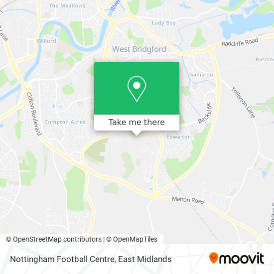 Nottingham Football Centre map