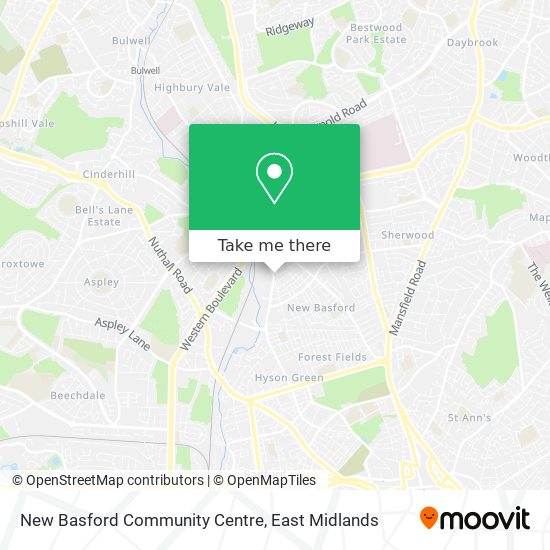 New Basford Community Centre map