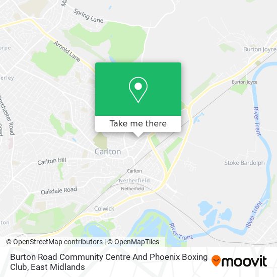 Burton Road Community Centre And Phoenix Boxing Club map