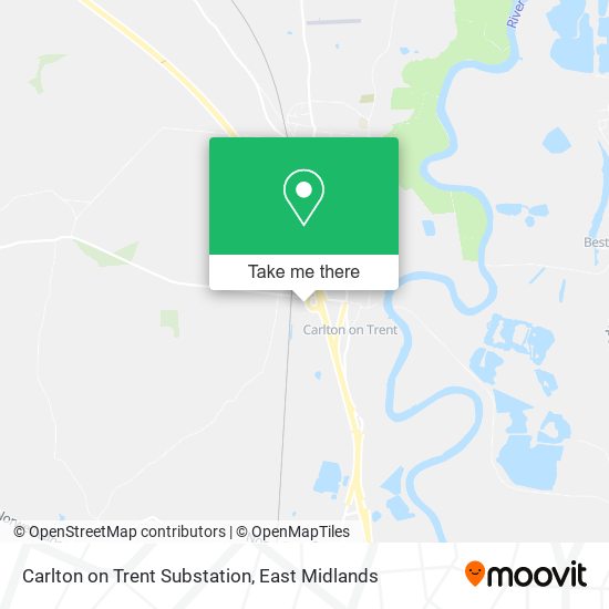 Carlton on Trent Substation map