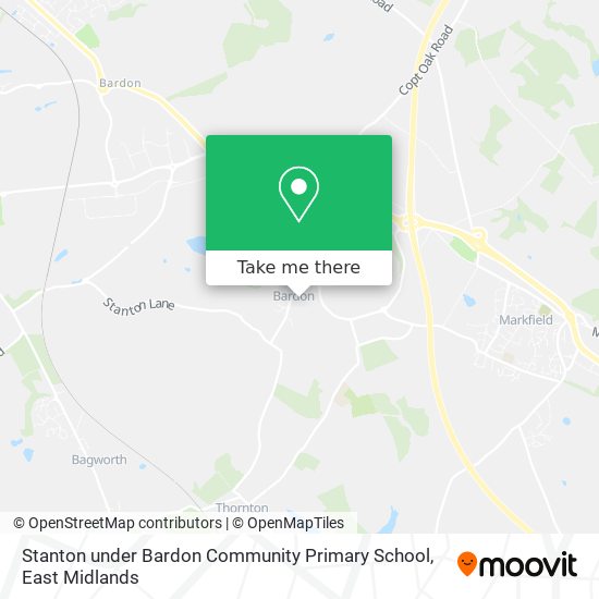 Stanton under Bardon Community Primary School map
