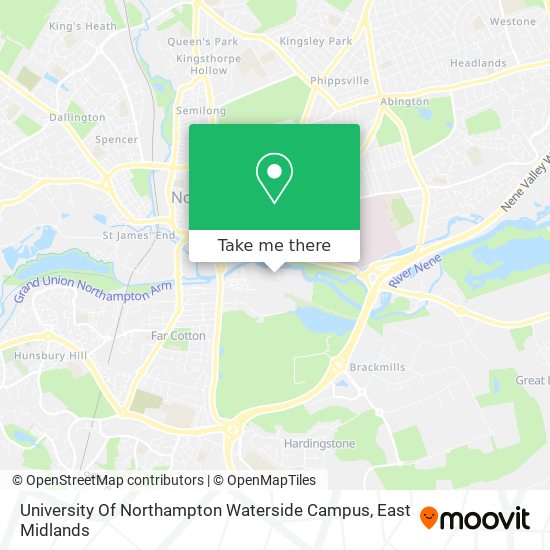 University Of Northampton Waterside Campus map