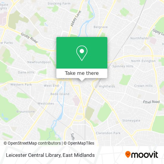 Leicester Central Library map