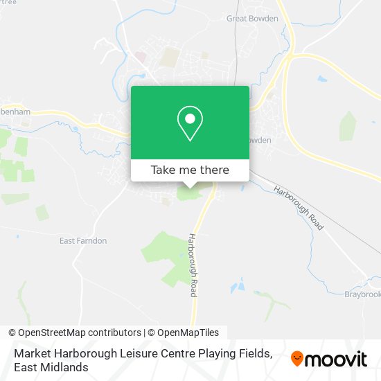 Market Harborough Leisure Centre Playing Fields map