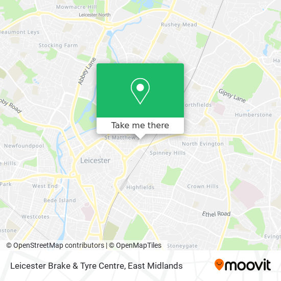 Leicester Brake & Tyre Centre map