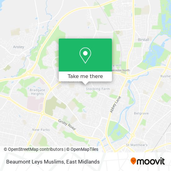 Beaumont Leys Muslims map