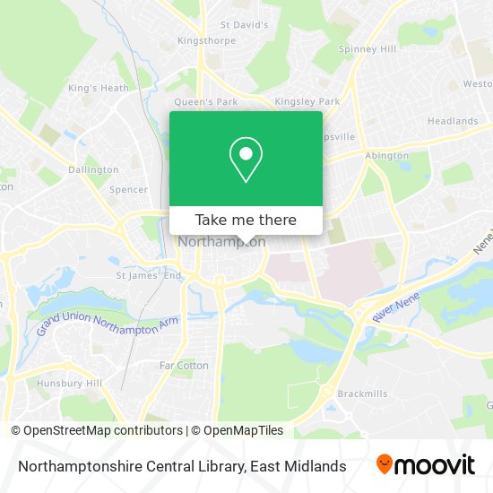 Northamptonshire Central Library map